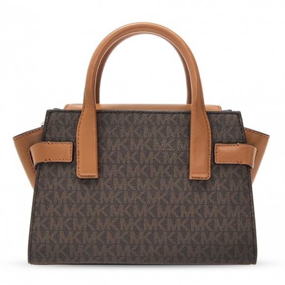 ❤️NEW MICHAEL MICHAEL KORSCarmen Small Logo and Leather Belted Satchel - Picture 11 of 13